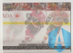 2017-18 Tim Hortons Triple Exposure #TE-2 JOHNNY GAUDREAU Calgary Flames